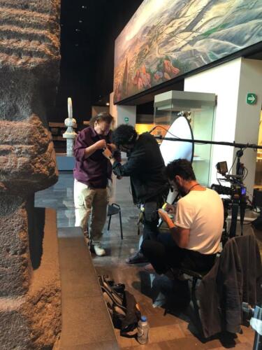 Colocando micrófono 