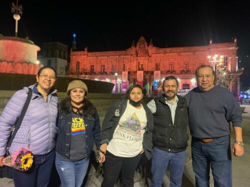 Con Adriana su esposo Rosendo y su hija Nadia.